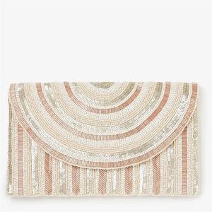 Express Beaded Embellished Clutch NWT